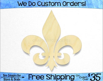 Wood Fleur De Lis Etsy