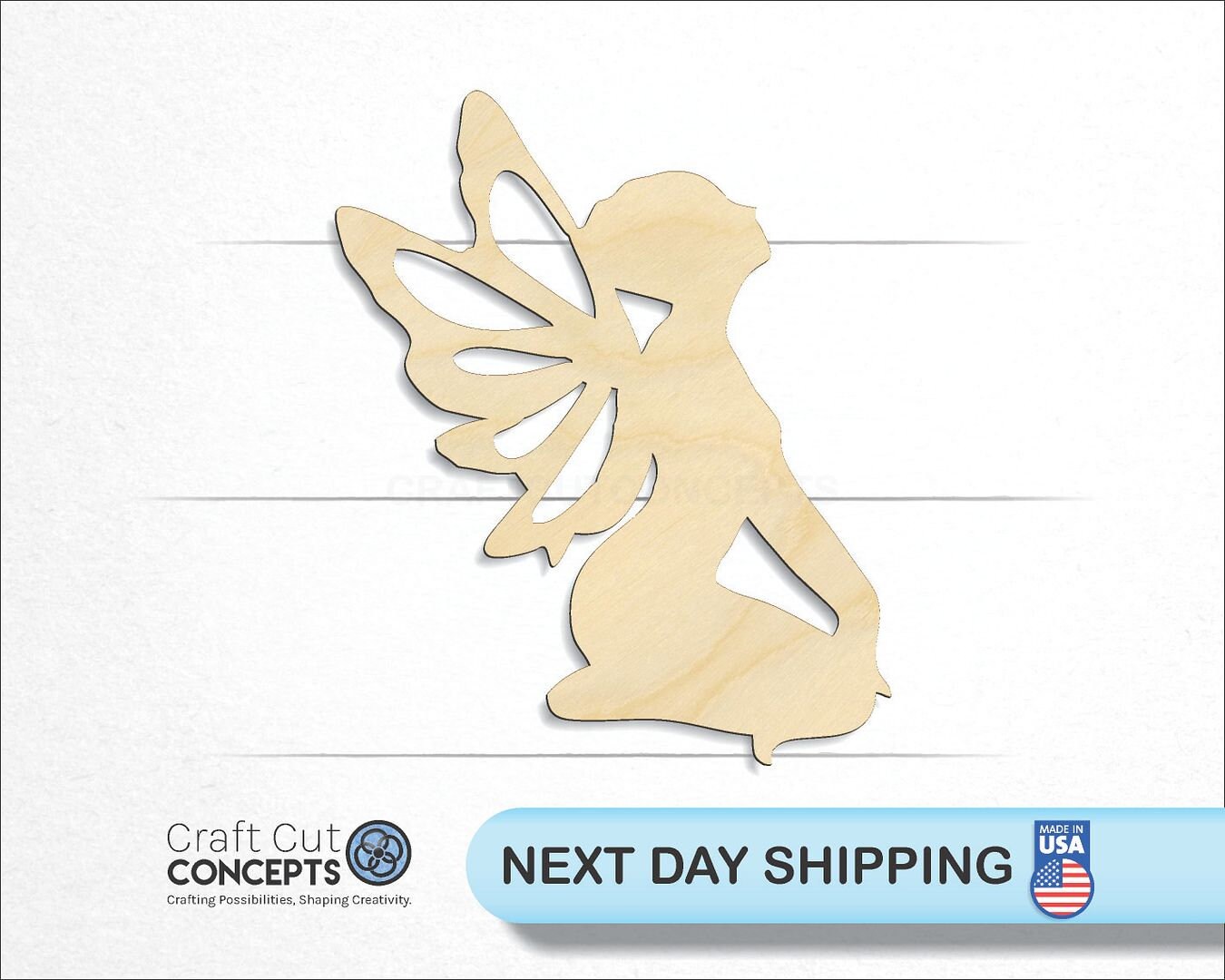 Fairy - Laser Cut Out Unfinished Wood Craft Shape MYTH52 Fairy - Laser Cut Out Unfinished Wood Craft Shape MYTH52