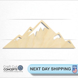 Mountain Peaks - Laser Cut Unfinished Wood Cutout Craft Shapes