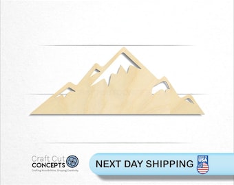 Mountain Peaks - Laser Cut Unfinished Wood Cutout Craft Shapes