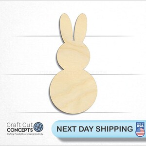 Bunny - Laser Cut Out Unfinished Wood Craft Shape BNY35 Bunny - Laser Cut Out Unfinished Wood Craft Shape BNY35