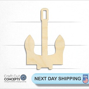 Anchor - Laser Cut Unfinished Wood Cutout Craft Shapes