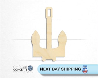 Anchor - Laser Cut Unfinished Wood Cutout Craft Shapes