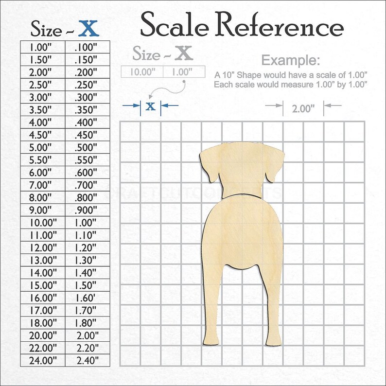Rhodesian Ridgeback Scale Rhodesian Ridgeback Dog Front Back Silhouette - Laser Cut Unfinished ...