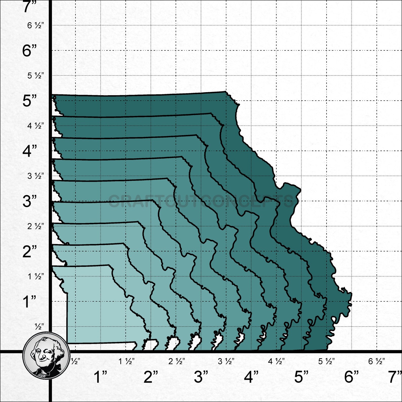 Missouri MO High Definition Borders State Cutout Large & Etsy