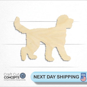 Doodle Dog - Laser Cut Unfinished Wood Cutout Craft Shapes