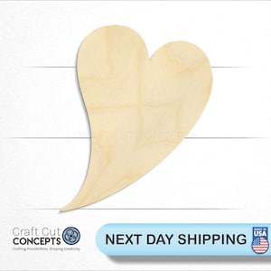 Flying Heart - Laser Cut Unfinished Wood Cutout Craft Shapes