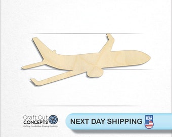 Passenger Airplane - Laser Cut Unfinished Wood Cutout Craft Shapes