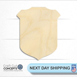 Badge or Award - Laser Cut Unfinished Wood Cutout Craft Shapes