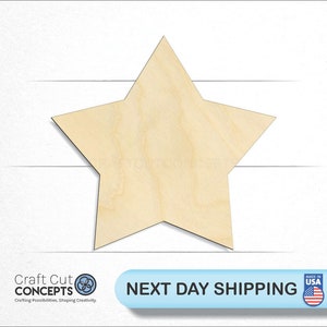 Star Fat Edge - Laser Cut Unfinished Wood Cutout Craft Shapes