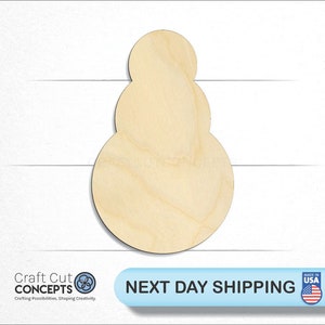 Snowman Shape - Laser Cut Unfinished Wood Cutout Craft Shapes