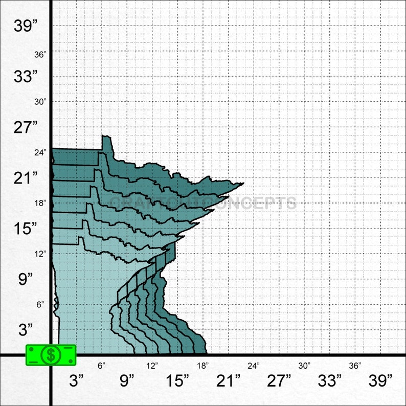*2-24 Minnesota MN High Definition Borders State Cutout Large /& Small SO-0010-23 Pick Size Laser Cut Unfinished Wood Cutout Shapes