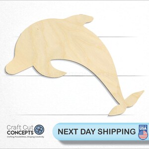 Dolphin - Laser Cut Out Unfinished Wood Craft Shape SEA8 Dolphin - Laser Cut Out Unfinished Wood Craft Shape SEA8