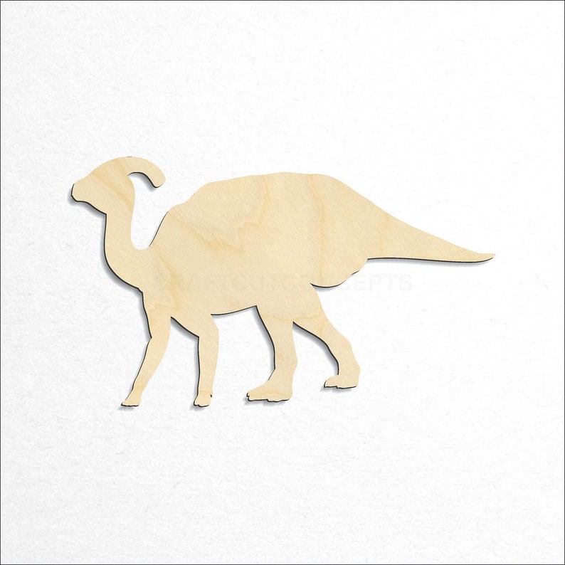 Hadrosaurid Duck Billed Dinosaur Shape craft blank top down view product photo.