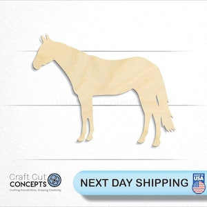 Standing Horse Shape - Laser Cut Unfinished Wood Cutout Craft Shapes