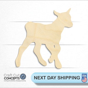 Baby Nigerian Goat - Laser Cut Unfinished Wood Cutout Craft Shapes
