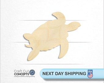 Marine Sea Turtle - Laser Cut Unfinished Wood Cutout Craft Shapes