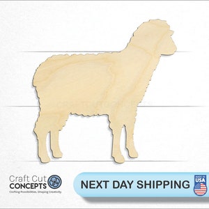 Farm Sheep Shape - Laser Cut Unfinished Wood Cutout Craft Shapes