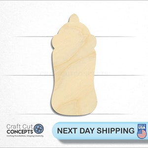 Baby Bottle - Laser Cut Unfinished Wood Cutout Craft Shapes