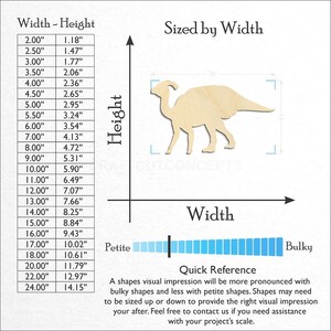 Hadrosaurid Duck Billed Dinosaur Shape  Baltic Birch craft wood blank sizes available