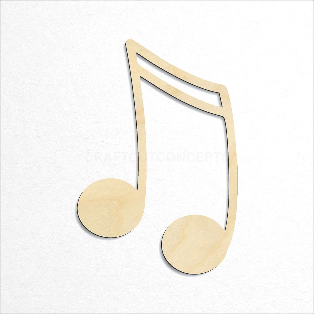 Music Note Bridge Breve - Laser Cut Unfinished Wood Cutout Craft Shapes ...