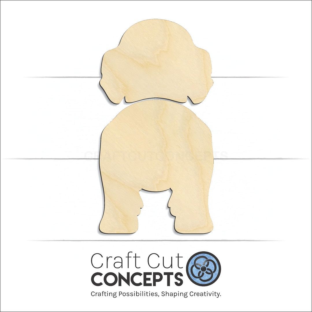 Labradoodle Dog Front Back Silhouette - Laser Cut Unfinished Wood ...