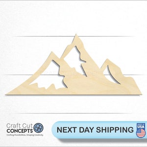 Mountain Peaks - Laser Cut Unfinished Wood Cutout Craft Shapes