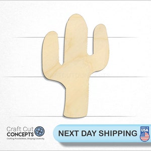 Cactus - Laser Cut Unfinished Wood Cutout Craft Shapes