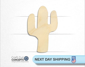 Cactus - Laser Cut Unfinished Wood Cutout Craft Shapes