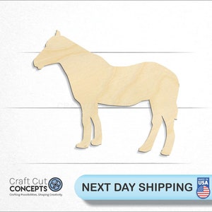 Horse Shape Standing - Laser Cut Unfinished Wood Cutout Craft Shapes