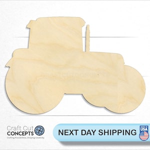 Field Tractor - Laser Cut Unfinished Wood Cutout Craft Shapes