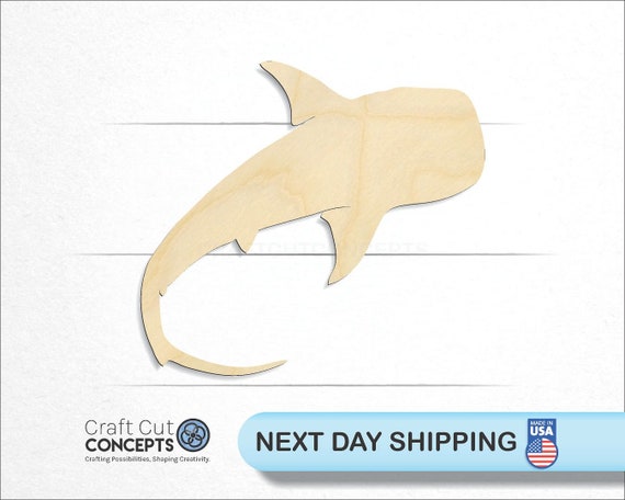 Shark - Laser Cut Out Unfinished Wood Craft Shape SEA17 Shark - Laser Cut Out Unfinished Wood Craft Shape SEA17