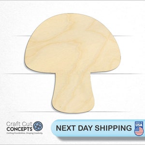 Mushroom Shape - Laser Cut Unfinished Wood Cutout Craft Shapes