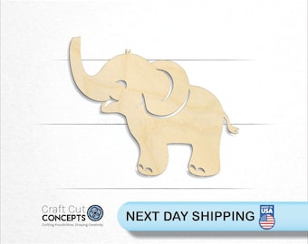Cute Baby Elephant - Laser Cut Unfinished Wood Cutout Craft Shapes