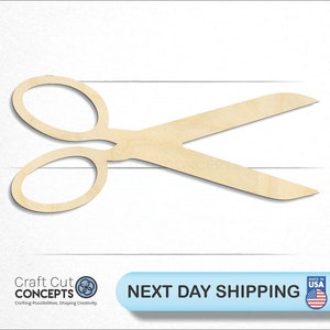 Scissors - Laser Cut Unfinished Wood Cutout Craft Shapes