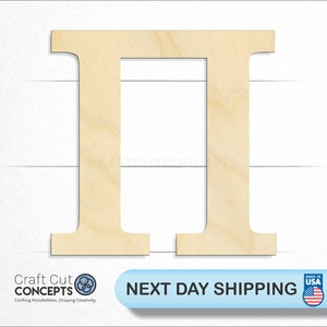 May include: A wooden letter "II" in a light brown color. The letter is cut out of a single piece of wood and has a smooth, unfinished surface.