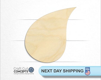 Tear Rain Drop - Laser Cut Unfinished Wood Cutout Craft Shapes
