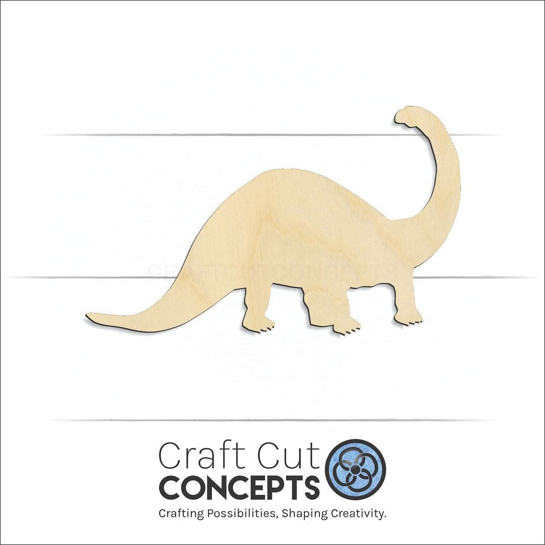 Brontosaurus Dinosaur Shape - Laser Cut Unfinished Wood Cutout Craft ...