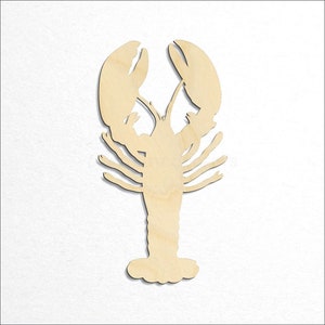 Crayfish Shape craft blank top down view product photo.