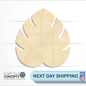 Tropical Leaf - Laser Cut Unfinished Wood Cutout Craft Shapes