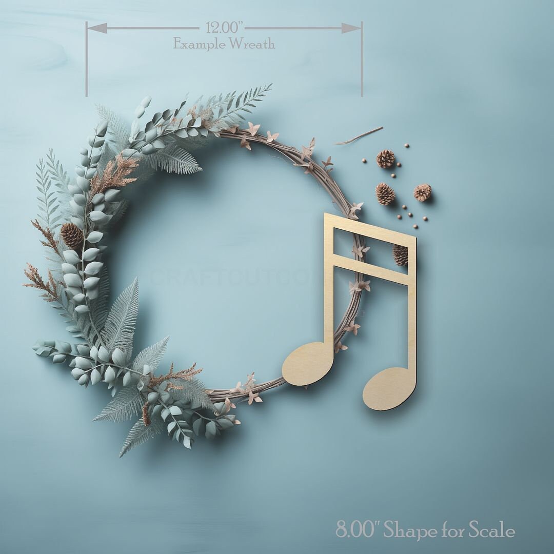 Note Cut Out Music Note Eighth Note Quaver - Laser Cut Unfinished Wood Cutout Craft ...