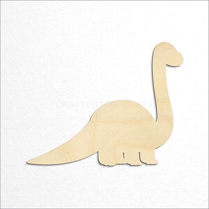 Baby Dinosaur Brontosaurus Shape craft blank top down view product photo.