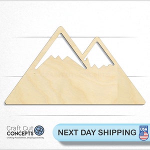 Mountain Peaks - Laser Cut Unfinished Wood Cutout Craft Shapes