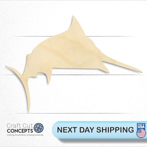 Sword Fish - Laser Cut Unfinished Wood Cutout Craft Shapes