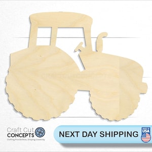 Farming Tractor - Laser Cut Unfinished Wood Cutout Craft Shapes