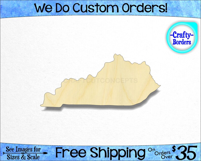 Kentucky KY Crafty Borders State Cutout Large & Small Pick Etsy