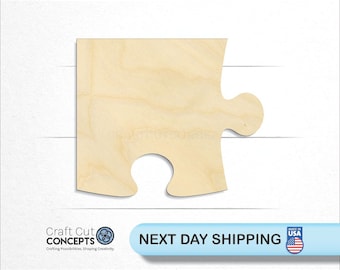 Corner Puzzle Piece - Laser Cut Unfinished Wood Cutout Craft Shapes