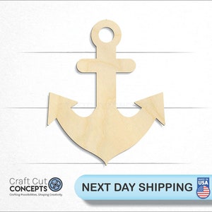 Anchor - Laser Cut Unfinished Wood Cutout Craft Shapes