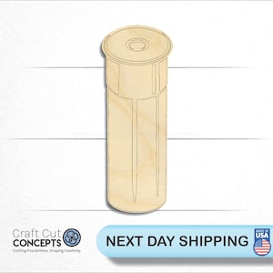 Shotgun Shell Ammo Hunting - Laser Cut Unfinished Wood Cutout Craft Shapes