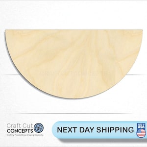 Semi Circle - Laser Cut Unfinished Wood Cutout Craft Shapes